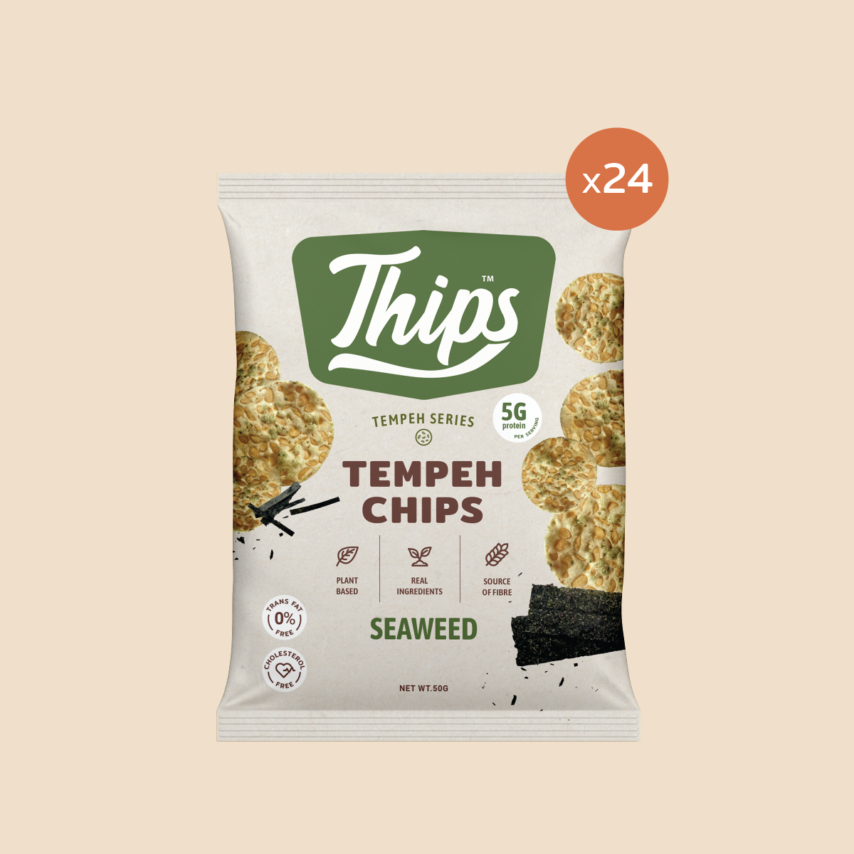 [Bundle of 6, 12, 24] Thips Seaweed Tempeh Chips